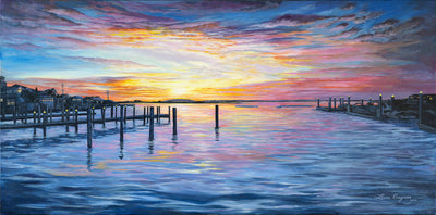 "Bay Sunset on the Cove”