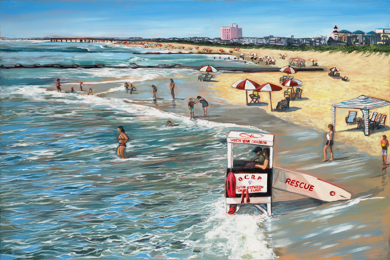 “OCNJ Beach with Lifeguard Stand”