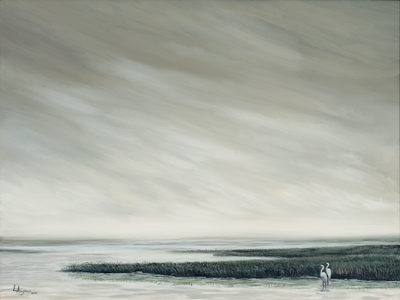 "Egrets in the Fog"